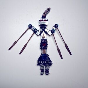 89 Aztec Liztech Yei Signed Native American Artisan Tribal Man Brooch